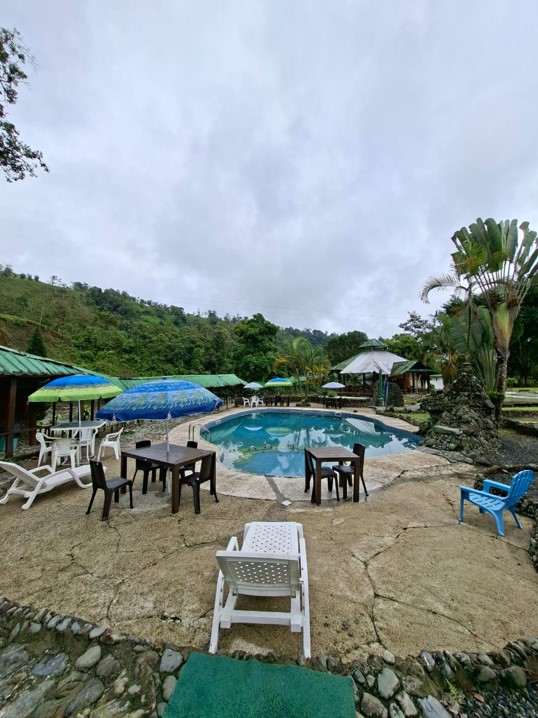 Piscina del CETAD rodeada de naturaleza